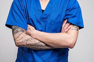 Patients do not appear to mind if doctors have tattoos or piercings. Patients do not appear to mind if doctors have tattoos or piercings.